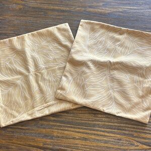 Yellow Leaf Patterned Pillow Covers